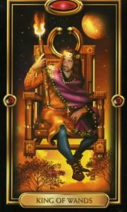 Lá Bài King of Wands Bộ Bài Gilded Tarot 18