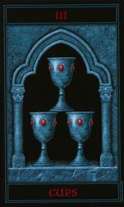 Ý Nghĩa Lá Bài Three of Cups Bộ Bài Gothic Tarot 12