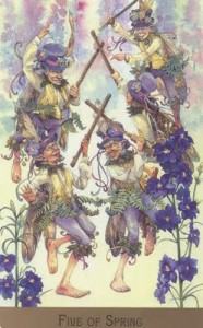 Lá Five of Spring - Victorian Fairy Tarot 4