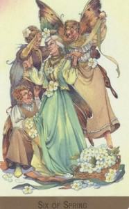 Lá Six of Spring - Victorian Fairy Tarot 12