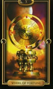 Lá Wheel of Fortune - Gilded Tarot 4