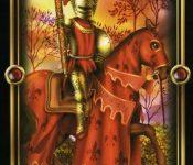Lá Bài Knight of Wands Bộ Bài Gilded Tarot 17