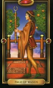 Lá Page of Wands - Gilded Tarot 4