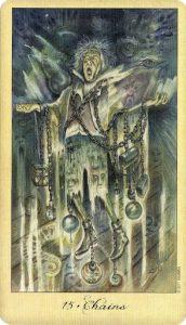Lá 15. Chains - Ghosts and Spirits Tarot 4