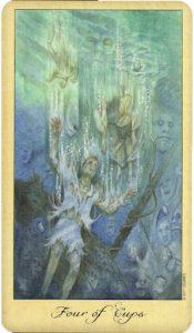 Lá Four of Cups - Ghosts and Spirits Tarot 4