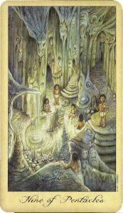 Lá Nine of Pentacles - Ghosts and Spirits Tarot 4