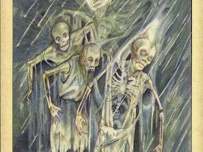 Lá Ten of Wands - Ghosts and Spirits Tarot 9