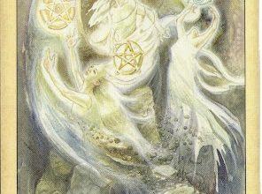 Lá Three of Pentacles - Ghosts and Spirits Tarot 12
