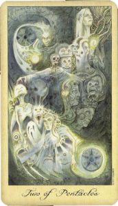 Lá Two of Pentacles - Ghosts and Spirits Tarot 4