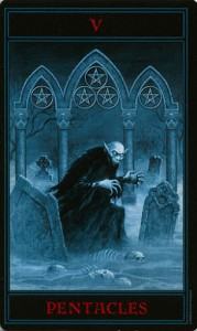 Ý Nghĩa Lá Bài Five of Pentacles Bộ Bài Gothic Tarot 4