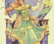 Lá Queen of Spring - Victorian Fairy Tarot 15