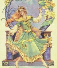 Lá Queen of Spring - Victorian Fairy Tarot 4