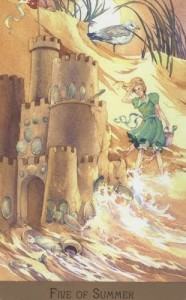 Lá Five of Summer - Victorian Fairy Tarot 4