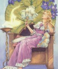 Lá Queen of Summer - Victorian Fairy Tarot 9