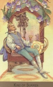 Lá King of Summer - Victorian Fairy Tarot 4