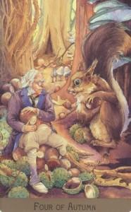 Lá Four of Autumn - Victorian Fairy Tarot 4