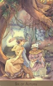 Lá Six of Autumn - Victorian Fairy Tarot 4