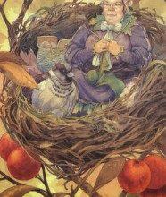 Lá Nine of Autumn - Victorian Fairy Tarot 124