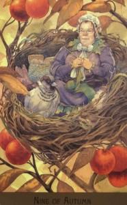 Lá Nine of Autumn - Victorian Fairy Tarot 4