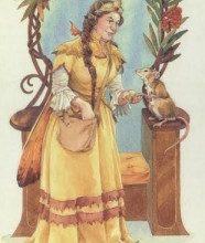 Lá Queen of Autumn - Victorian Fairy Tarot 15