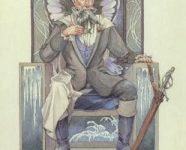Lá King of Winter - Victorian Fairy Tarot 18