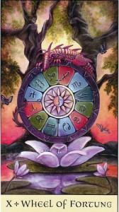 Lá X. Wheel of Fortune - Crystal Visions Tarot 4