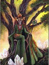 Lá Queen of Pentacles - Crystal Visions Tarot 17