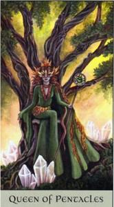 Lá Queen of Pentacles - Crystal Visions Tarot 4