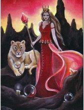 Lá Queen of Wands - Crystal Visions Tarot 8