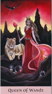 Lá Queen of Wands - Crystal Visions Tarot 1