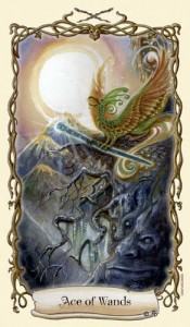 Lá Ace of Wands - Fantastical Creatures Tarot 4