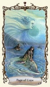 Lá Page of Cups - Fantastical Creatures Tarot 4