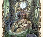 Lá King of Pentacles - Fantastical Creatures Tarot 19