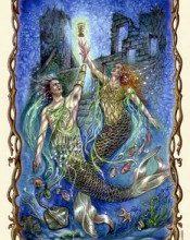 Lá Two of Cups - Fantastical Creatures Tarot 8