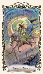 Lá Seven of Wands - Fantastical Creatures Tarot 4