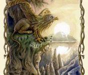 Lá Nine of Wands - Fantastical Creatures Tarot 30