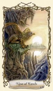 Lá Nine of Wands - Fantastical Creatures Tarot 4