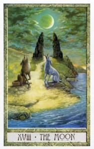 Lá XVIII. The Moon - Druidcraft Tarot 4