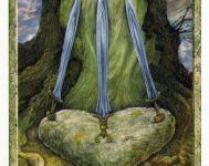 Lá Three of Swords - Druidcraft Tarot 19