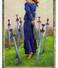 Lá Eight of Swords - Druidcraft Tarot 9