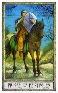 Lá Prince of Pentacles - Druidcraft Tarot 4