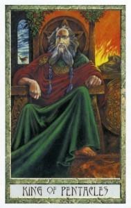 Lá King of Pentacles - Druidcraft Tarot 4