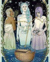 Lá Page of Water - Cosmos Tarot 10