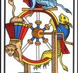Lá X. The Wheel of Fortune - Tarot of Marseilles 17
