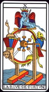Lá X. The Wheel of Fortune - Tarot of Marseilles 4