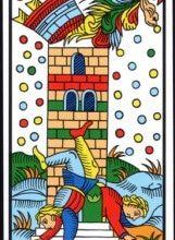 Lá XVI. The Tower - Tarot of Marseilles 108