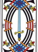 Lá 7 of Swords - Tarot of Marseilles 18