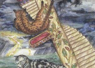 The Tower - Mystical Cats Tarot 35