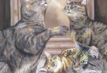 Four of Fire - Mystical Cats Tarot 31