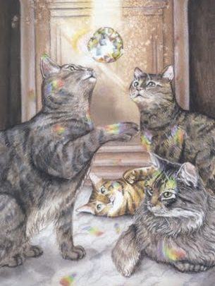 Four of Fire - Mystical Cats Tarot 1